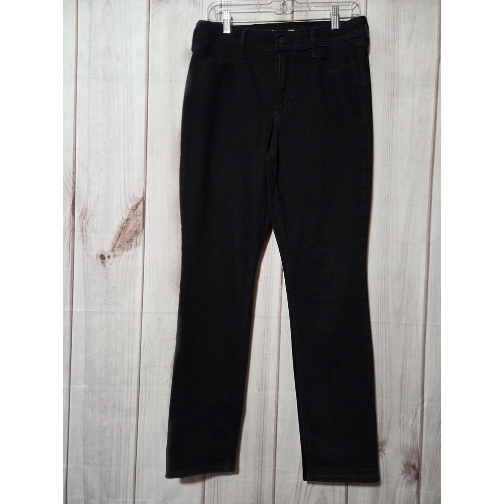 Old Navy‎ Women's Black High Rise Straight Leg Jeans Size 10
